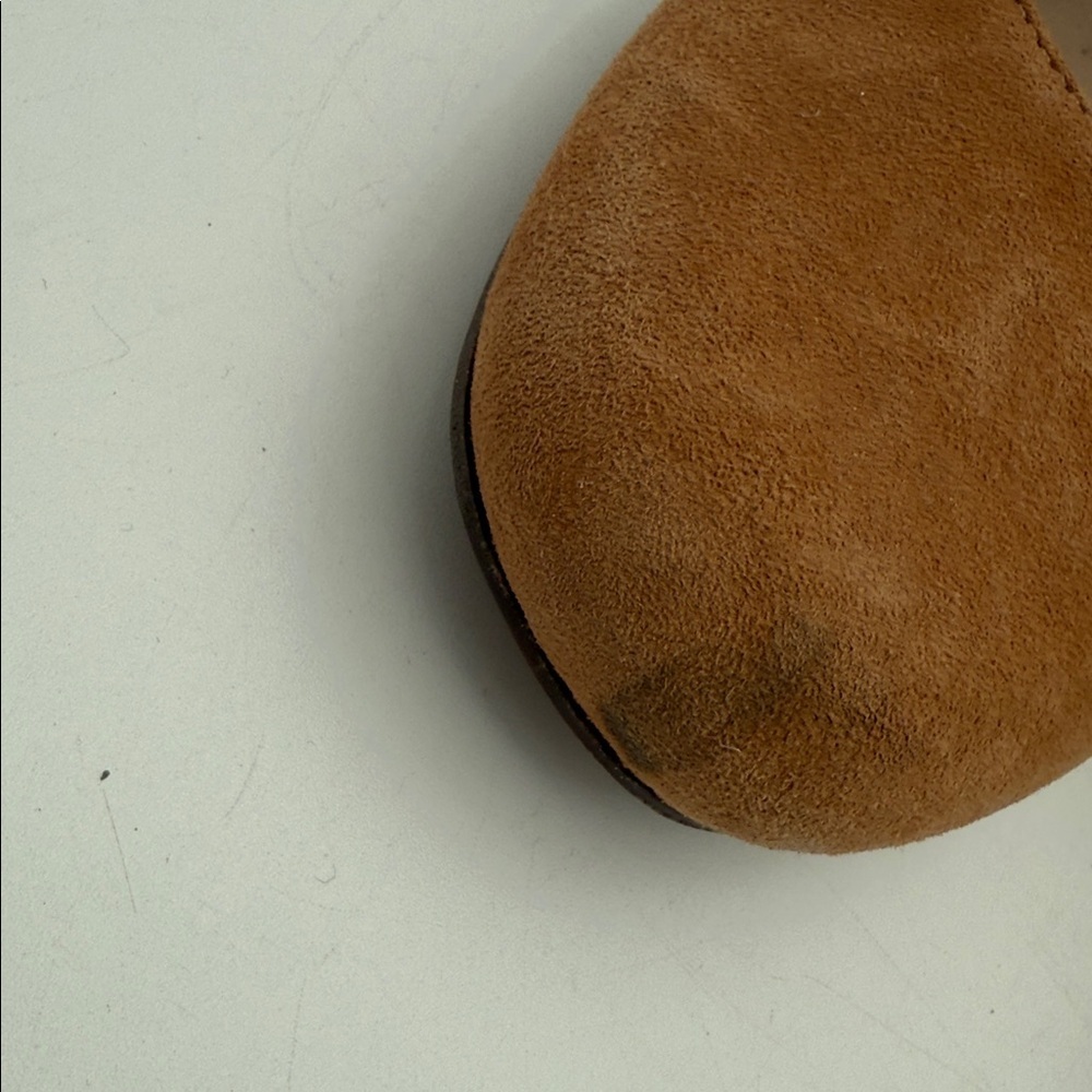 Naturalizer Elegant Tan Block Heel Mary Jane Shoes women 7.5 leather suede Y2K - Picture 4 of 14
